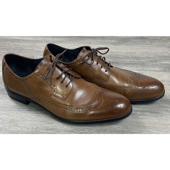 Stacy Adams Mens 13 M Oxfords Brown Lace Up Wingtip Leather Shoes Casual Preppy‎ main image 14